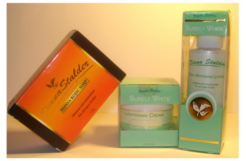 Surely White Skin Whitening Set of 3 papaya kojic soap