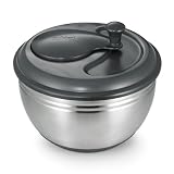 Polder 3190-75 Salad Spinner with Silicone Base, Stainless Steel