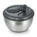 Polder 3190-75 Salad Spinner with Silicone Base, Stainless Steel