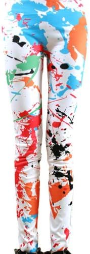 longsale TM Women Random Color Splash Stretchy Legging Tight Pant