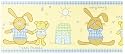 Readyroll Best of Friends Self-Adhesive Rabbit Wallpaper Border BLUE