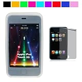 Ipod Touch 2nd and 3rd generation 64GB 32G 16GB Silicone Skin + Mirror Screen Protector (Many Colors Available) (Clear)