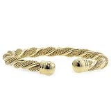 14k Gold Plated Twisted Mesh Bangle