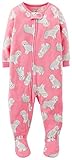 Carter's Baby-Girls 1-pc Fleece Footed Sleeper Pajamas (18 Months, Bright Pink-Dogs)