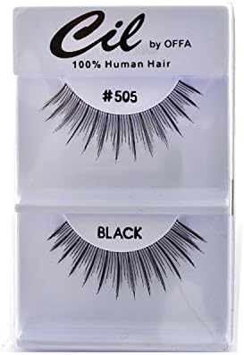 6 Pairs Offa 100% Human Hair Natural False Eyelash Extensions #505