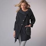 Arctic fleece asymmetric coat