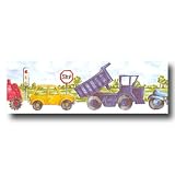 Construction Vehicles Prepasted Wall Border
