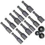 Buy (12) Magnetic Socket Nut Setters Construction Tools - Bit Accessory Set for Your...