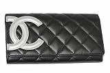 (シャネル)CHANEL　A50077　カンボンライン　フラップロングウオレット　ファスナー付き長財布　黒×シルバー/シルバー　並行輸入品 [ウェア&シューズ]