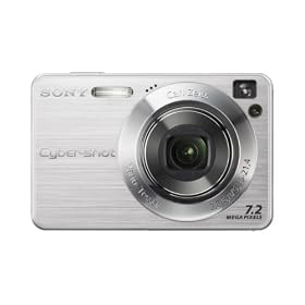 Sony CyberShot W120 Digital Camera - Silver (7.2MP, 4x Optical Zoom) 2.5" LCD