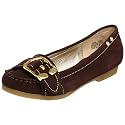 Rampage Women's Lyric Flat,Brown Suede,8.5 M US