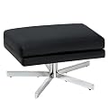 Yield Vinyl Ottoman - Black