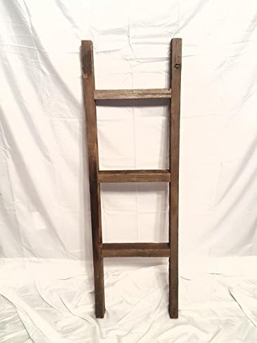 Rustic display ladder. Great for blankets! 4 foot tall! Old vintage! Reclaimed wood!