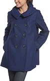 ABS by Allen Schwartz Women's Swing Coat With Double Tulip Collar