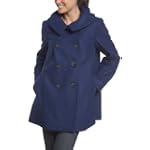 ABS by Allen Schwartz Women's Swing Coat With Double Tulip Collar