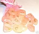 Rose Quartz Rune Set / 25 Elder Futhark Runes