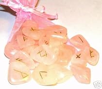 Rose Quartz Rune Set / 25 Elder Futhark Runes
