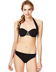 Autograph Halterneck Beaded Underwired Bikini Top