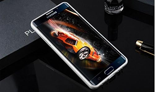 Galaxy S6 Edge Case, Dsrlucky 0.7mm Ultra Thin Metal Protective Aluminum Frame Bumper Phone Shockproof Dirty Proof Cover Case +Pc Hard Back Case Cover for Samsung Galaxy S6 Edge (Silver)