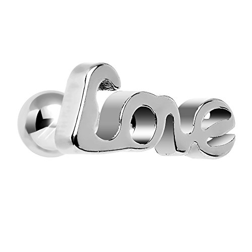 Stainless Steel Love Tragus Cartilage Barbell Earring