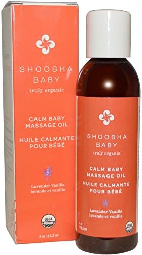 Shoosha, Organic, Calm Baby Massage Oil, Lavender Vanilla, 4 oz (118.3 ml)