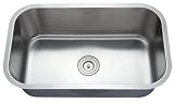 Kraus KBU14 30-Inch Undermount Single Bowl 16 gauge Kitchen Sink, Stainless Steel