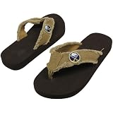Buffalo Sabres Unisex Frayed Flip Flops - Khaki (X-Large)