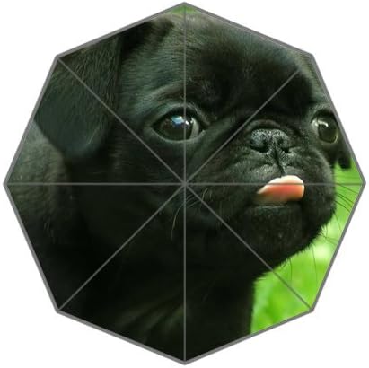 Pug Dog Background Triple Folding Rain Umbrella/Parasol/Sun Umbrellas
