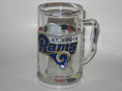 ST. LOUIS RAMS 16 oz. Team Logo Acrylic Football Filled FREEZER FUN MUG.