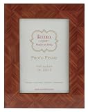 Italian Wooden Picture Frame, Herringbone Parquet, Tan