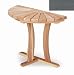 A&B Accessories HRT36 Hybrid Semi-Circle Table - 36'' in Gray