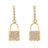 Designer Inspired Hoop Lock CZ Teen Earrings