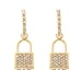 Designer Inspired Hoop Lock CZ Teen Earrings
