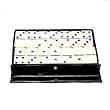 Standard size Double 6 Dominoes Ivory w/ Black dots