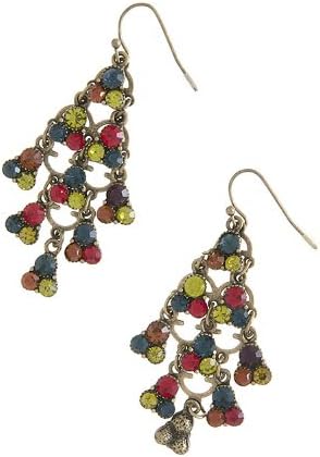 KARMAS CANVAS CRYSTAL CLUSTER DROP EARRINGS (Multi)