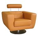 Hamlin Leather Swivel Chair - Tan