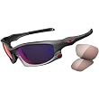 Oakley Split Jacket Men's Asian Fit Polarized Sports Sunglasses - Dark Grey/Positive Red Iridium, VR50