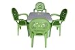 green plastic garden chair