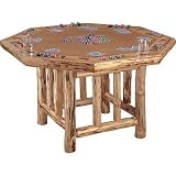 Rush Creek Log Cabin Style Octagon Poker Table