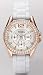 Fossil #ES2810 Women's Riley White Silicone Strap Multi Function Glitz Accented Watch