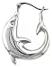 Sterling Silver High Polished Medium Dolphin Earrings
