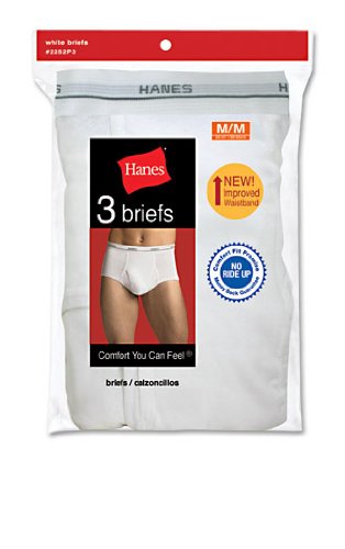 Buy Hanes Mens 3 Pair Briefs White - 2252P3 online at Discounted New and Used prices. Delivered to your door with Off-The-Bookshelf.