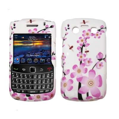 Best Price Pink and White Spring Flowers Design Snap-On Cover Hard Case Cell Phone Protector for Blackberry Bold 9700 [Accessory Export Packaging]
