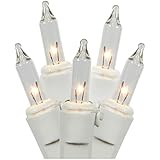Clear Christmas Lights, White Wire (50 Count)