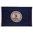 Valley Forge Nylon Virginia State Flag, measures 3-Foot x 5-Foot