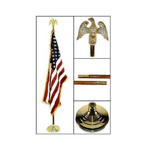 Indoor American Flag Flagpole Base and Tassel