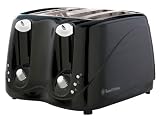 Russell Hobbs 14340 4 Slice Toaster in Black Plastic with variable browning and frozen, cancel and reheat functions from SALTON EUROPE LTD