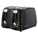 Russell Hobbs 14340 4 Slice Toaster in Black Plastic with variable browning and frozen, cancel and reheat functions