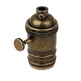 【ノーブランド品】 E27 / E26　電球ホルダー　ランプホルダー　ランプソケット　スイッチ付き　さび色