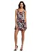 Tiana B Women's Printed Pick Up Artist Jersey Dress, Black/White/fuschia, Large